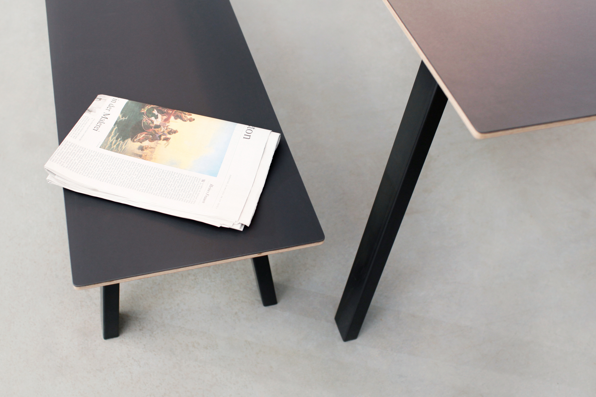 Design Bank mit Linoleum beschichtet