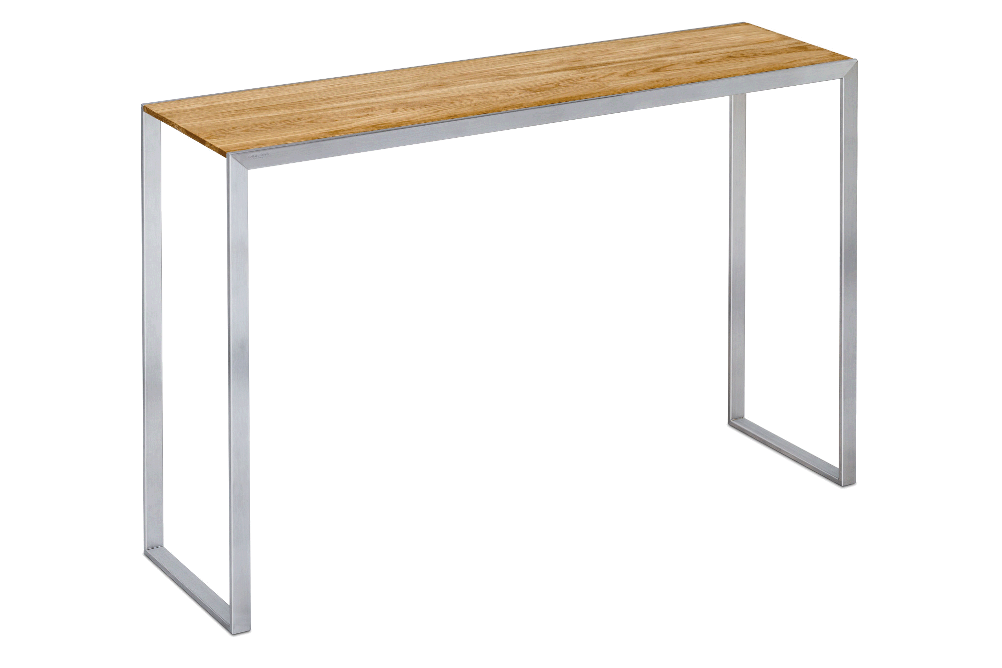 Konsolentisch JANO aus Metall und Massivholz | Goldau & Noelle