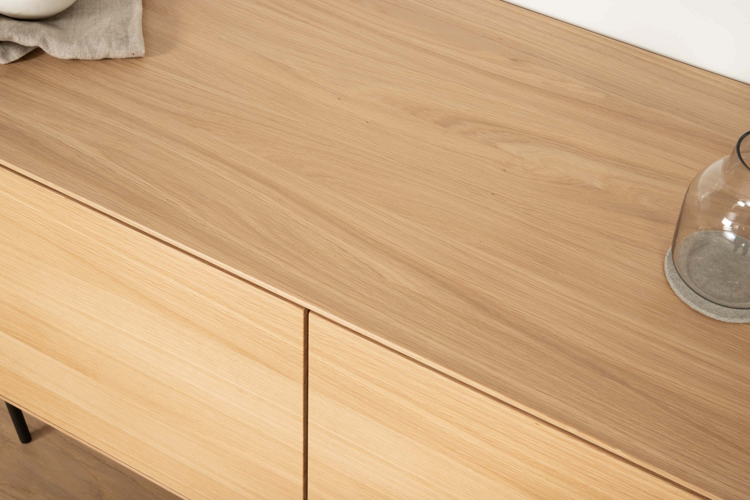 Kleines Sideboard komplett aus Eiche-Massivholz