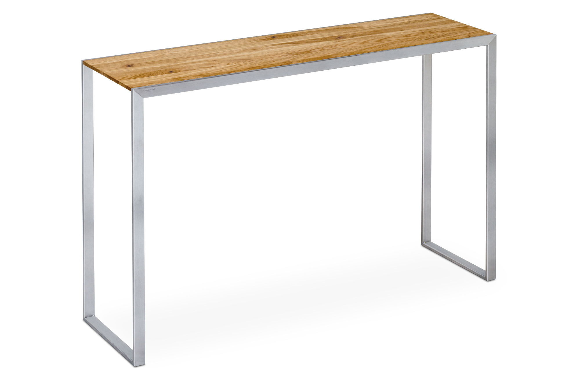 konsolentisch aus holz und edelstahl nach maß
